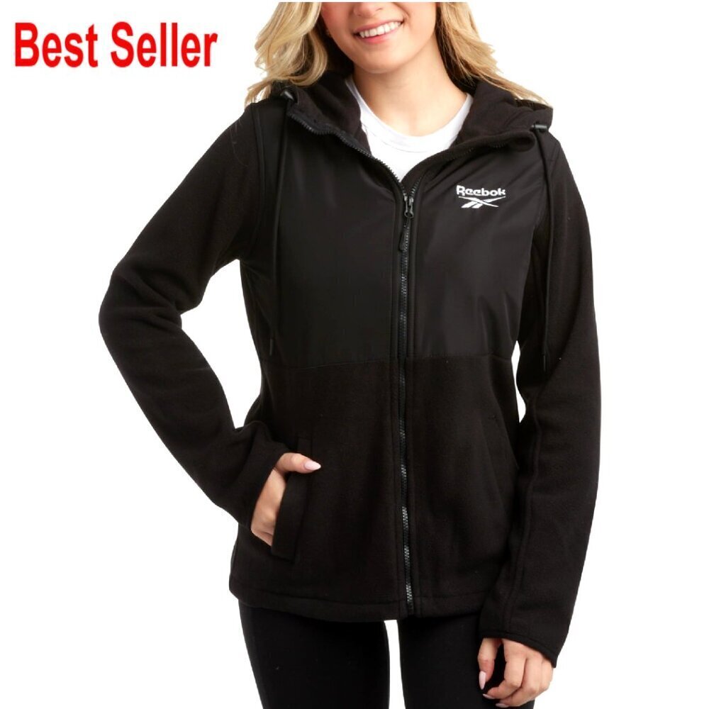 Lightweight Polar Fleece Zip Up Hooded Jacket Women's Outerwear